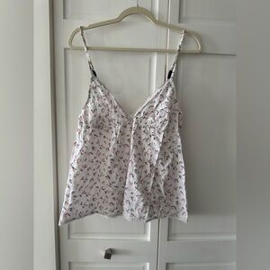 Victoria’s Secret Vintage Floral Lace Cami | Cotton Sleep Top | L